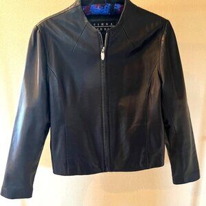 Sienna Studio Italian Lamb Black Leather Jacket